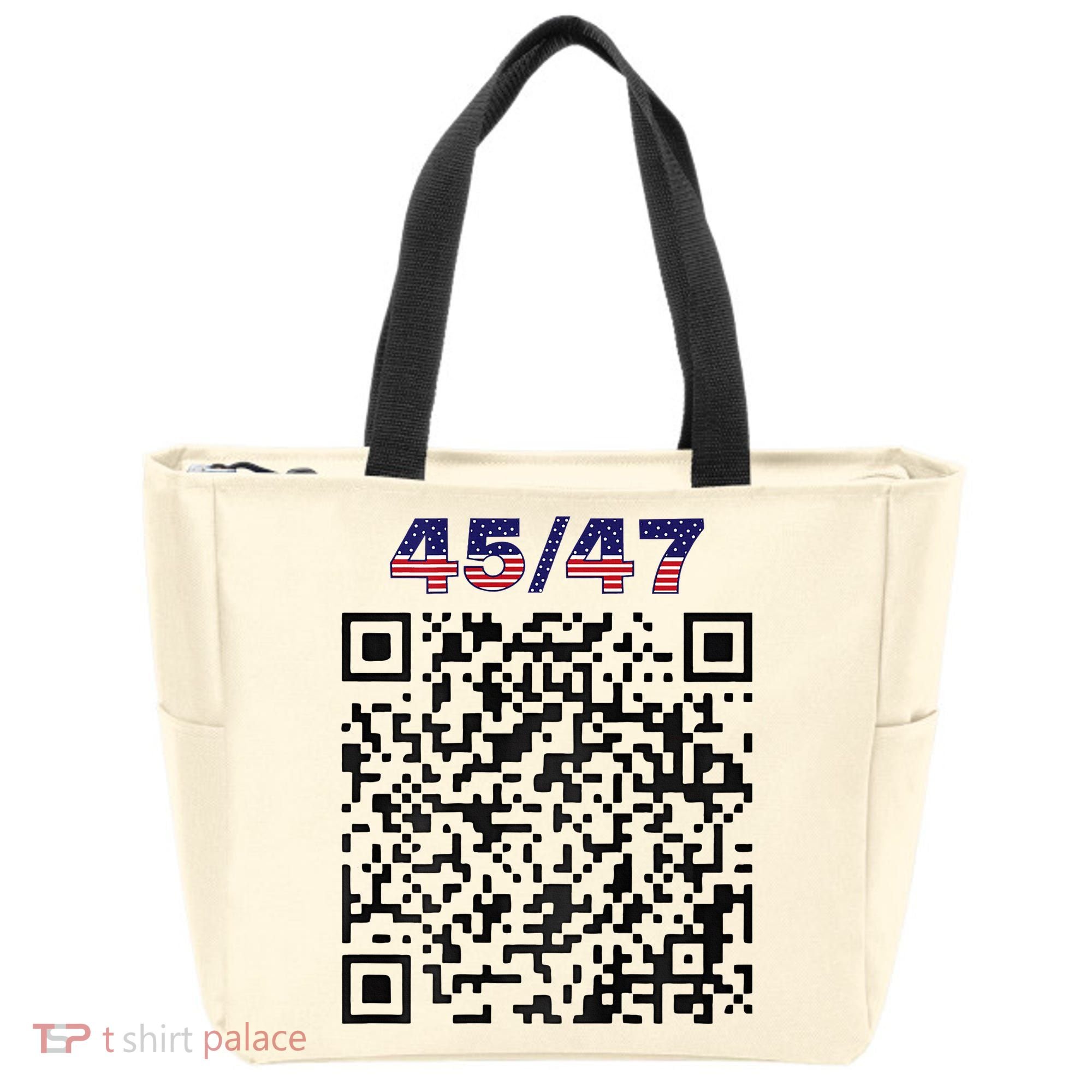 Funny Qr President Trump 4547 Trump Dancing Code Tote Bag