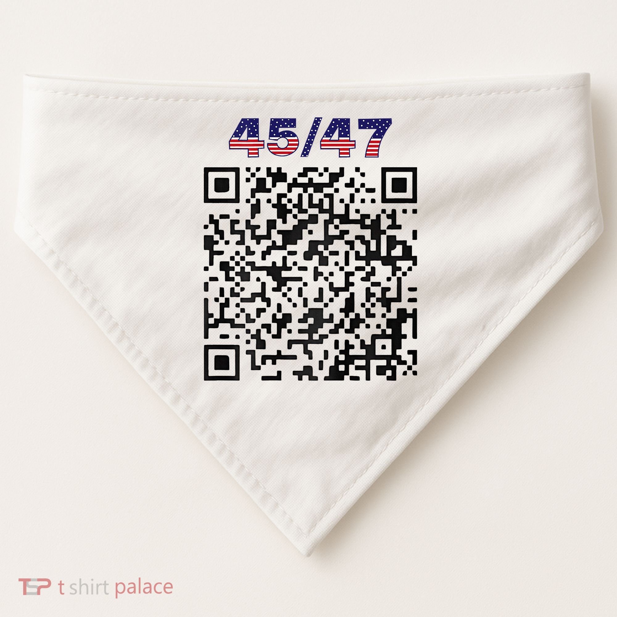 Funny Qr President Trump 4547 Trump Dancing Code USA-Made Doggie Bandana