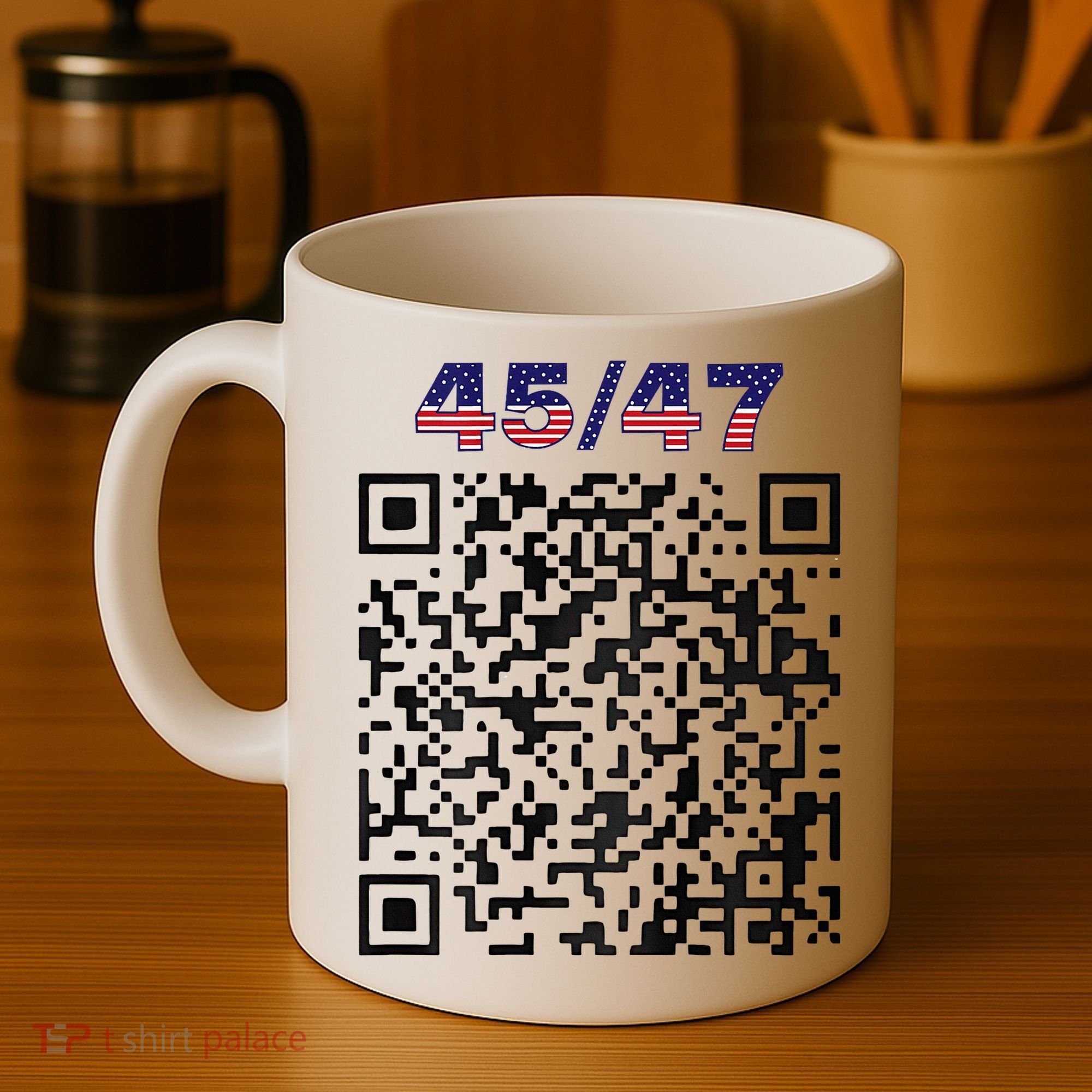 Funny Qr President Trump 4547 Trump Dancing Code Coffee Mug
