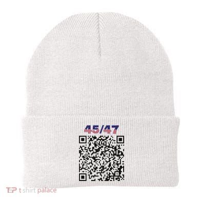 Funny Qr President Trump 4547 Trump Dancing Code Beanie