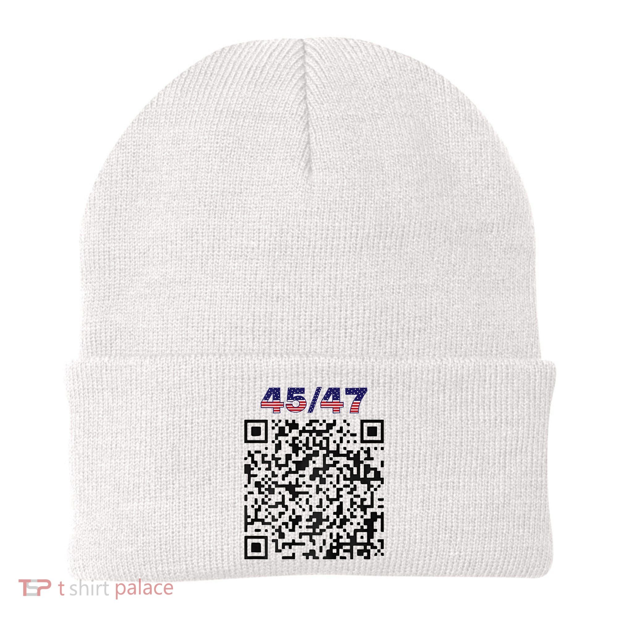 Funny Qr President Trump 4547 Trump Dancing Code Beanie