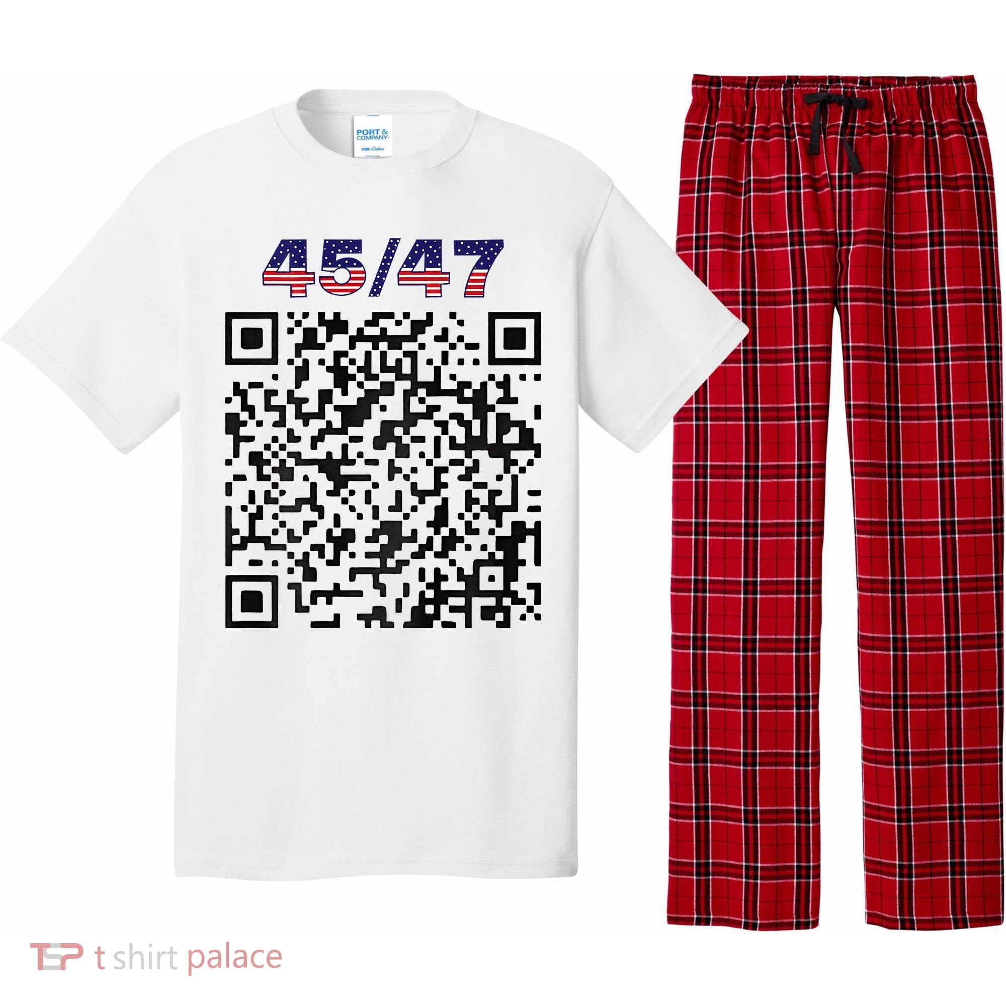 Funny Qr President Trump 4547 Trump Dancing Code Pajama Set