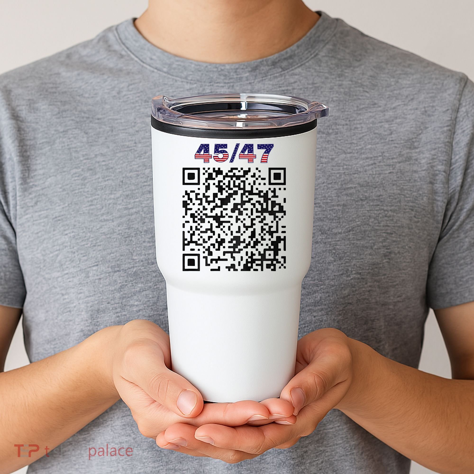 Funny Qr President Trump 4547 Trump Dancing Code Tumbler