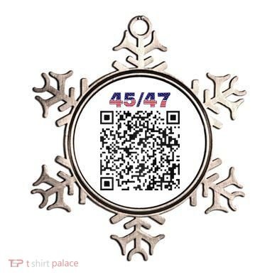 Funny Qr President Trump 4547 Trump Dancing Code Ornament