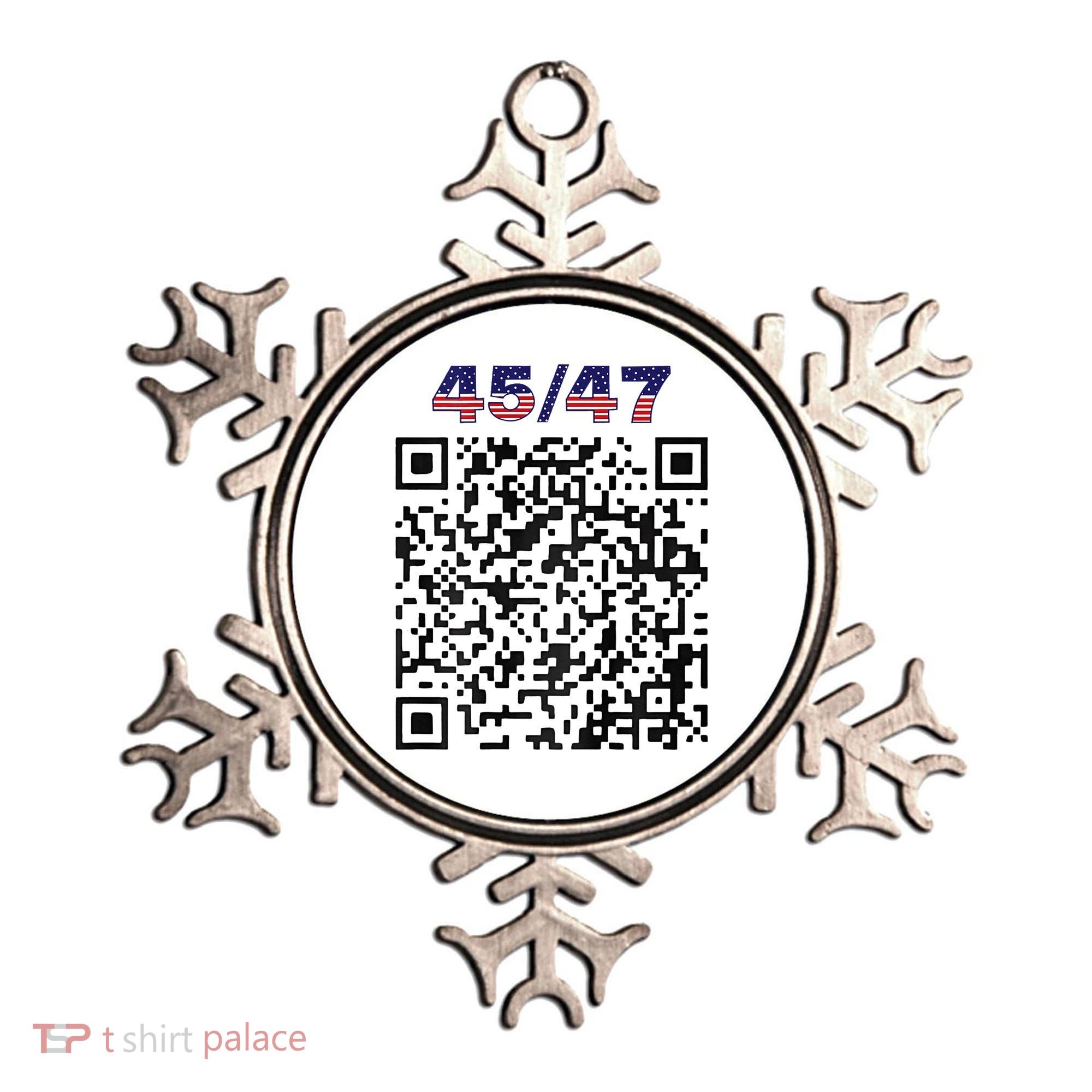 Funny Qr President Trump 4547 Trump Dancing Code Ornament