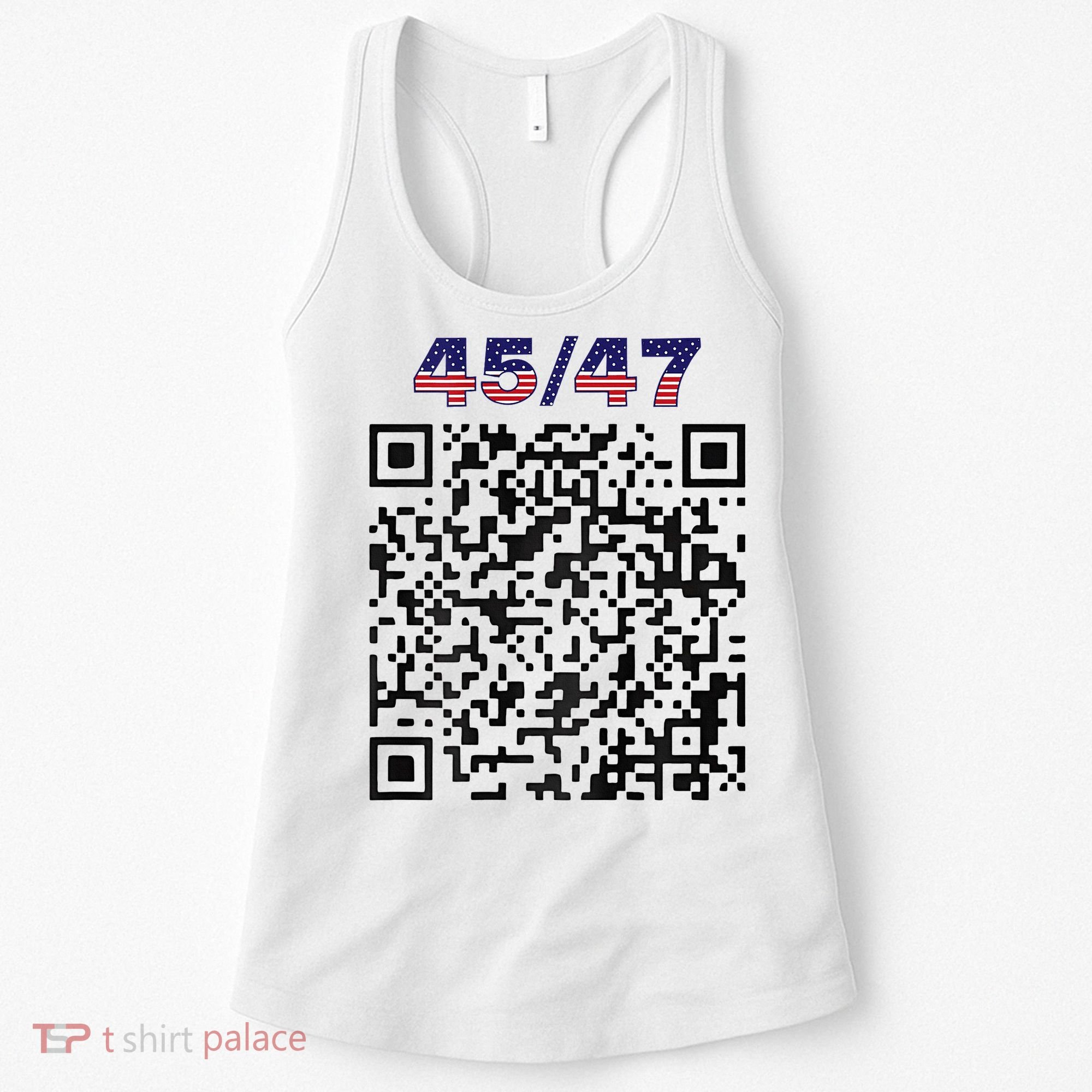Funny Qr President Trump 4547 Trump Dancing Code Women's Tank Top