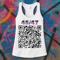 Funny Qr President Trump 4547 Trump Dancing Code Women's Tank Top thumb 3