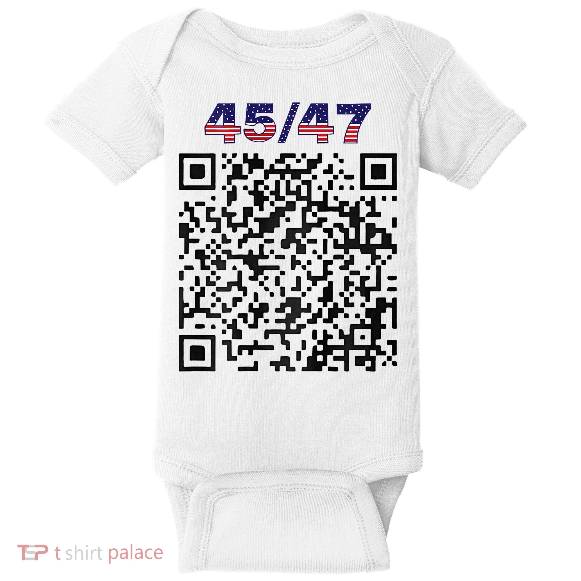 Funny Qr President Trump 4547 Trump Dancing Code Baby Bodysuit