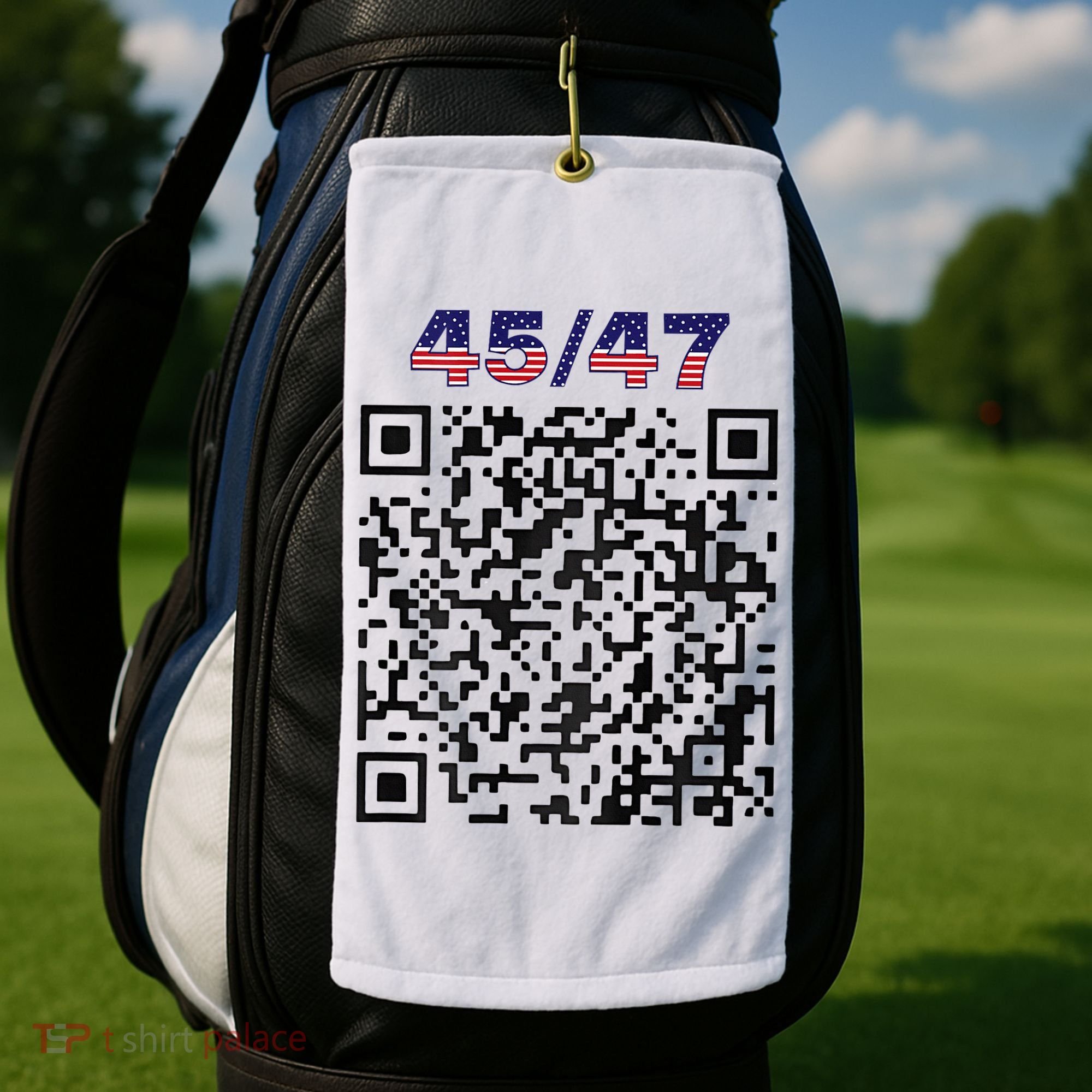 Funny Qr President Trump 4547 Trump Dancing Code Golf Towel