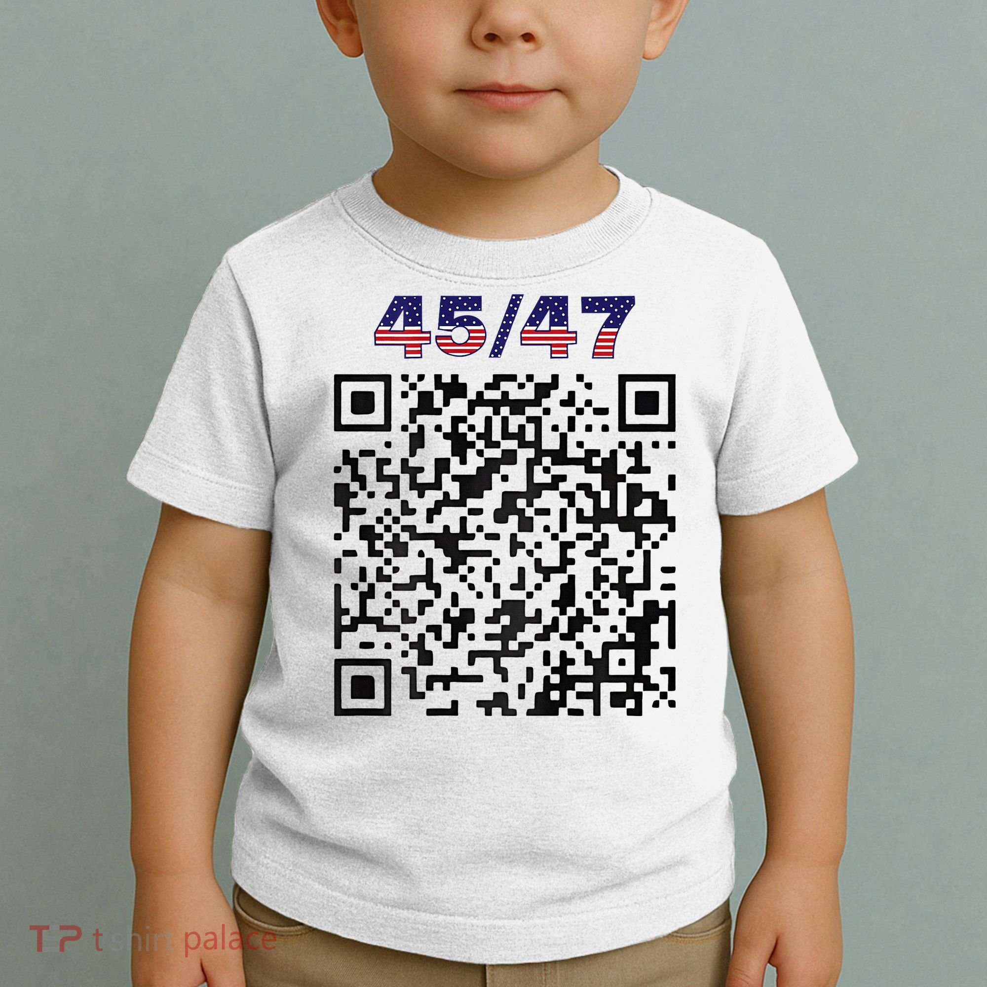 Funny Qr President Trump 4547 Trump Dancing Code Toddler T-Shirt
