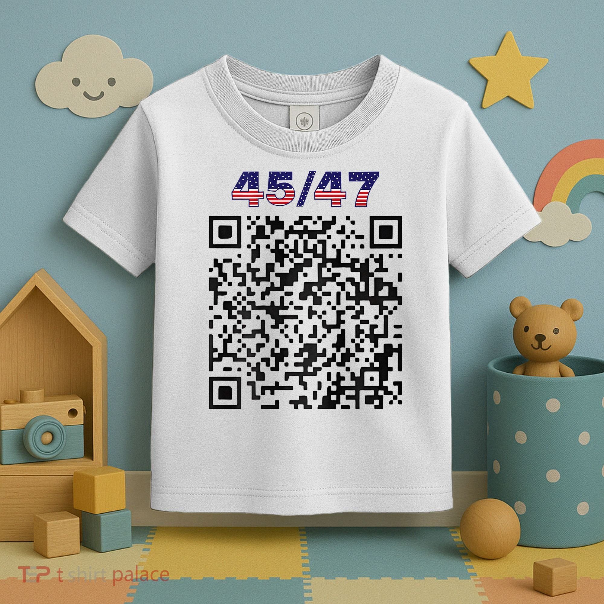 Funny Qr President Trump 4547 Trump Dancing Code Toddler T-Shirt