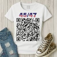 Funny Qr President Trump 4547 Trump Dancing Code Women's T-Shirt thumb 3