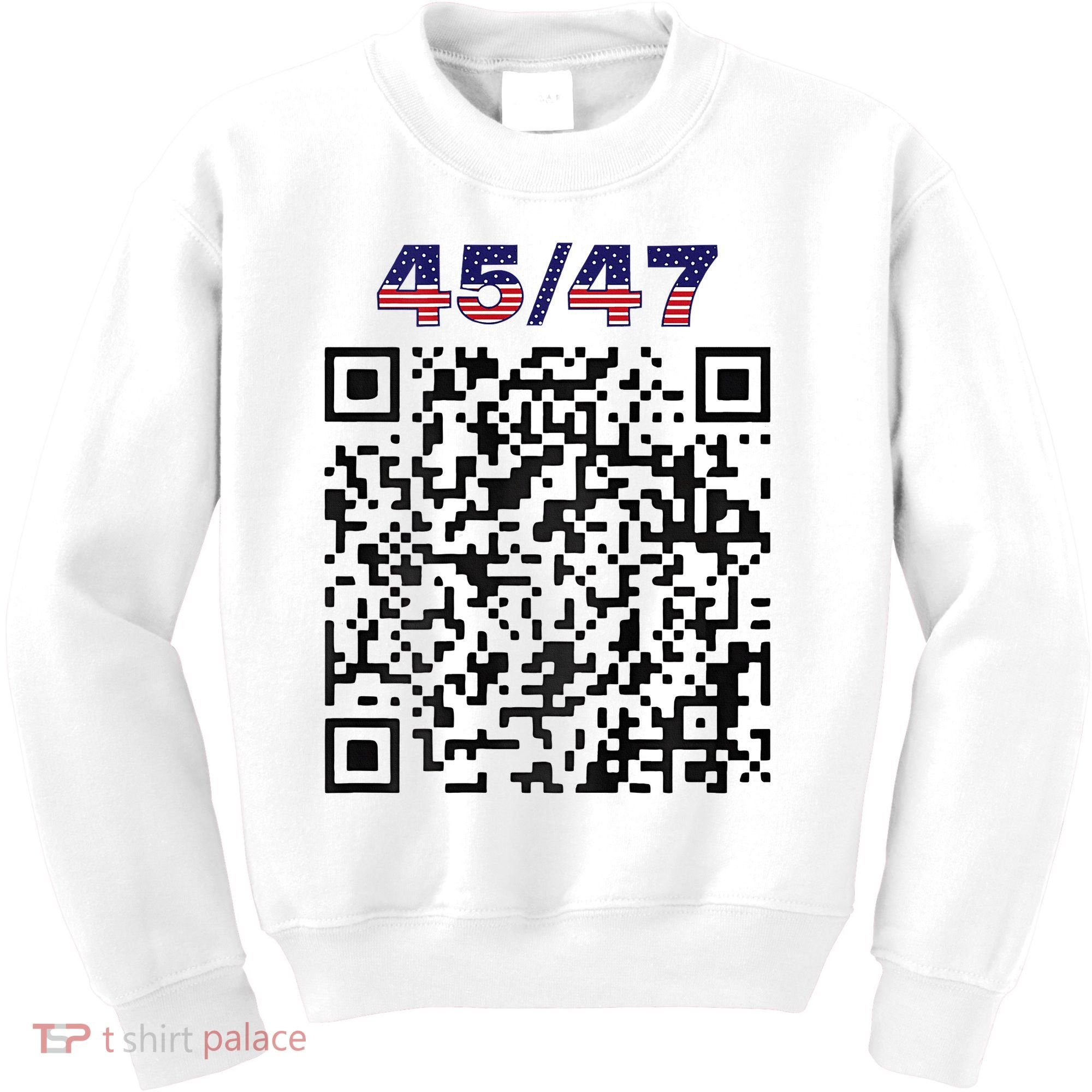 Funny Qr President Trump 4547 Trump Dancing Code Kids Sweatshirt