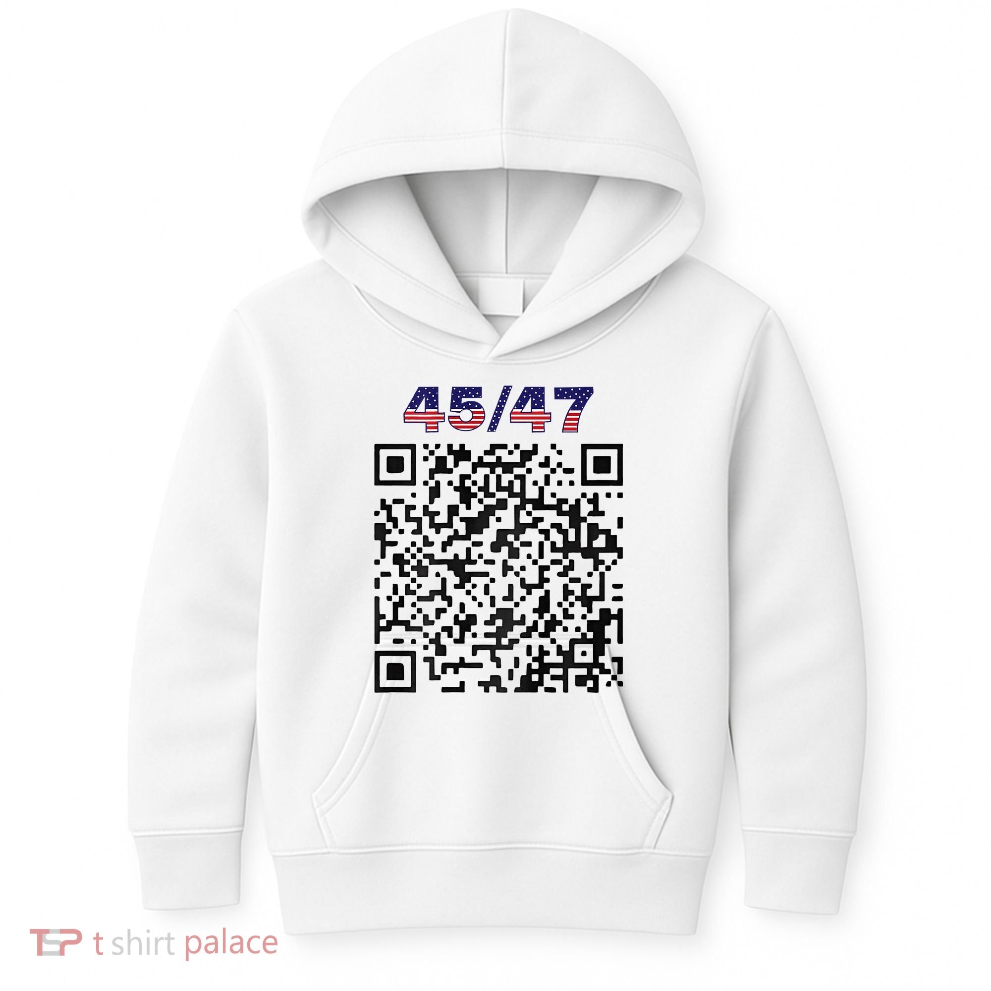 Funny Qr President Trump 4547 Trump Dancing Code Kids Hoodie