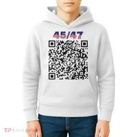 Funny Qr President Trump 4547 Trump Dancing Code Kids Hoodie thumb 4