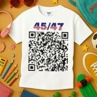 Funny Qr President Trump 4547 Trump Dancing Code Kids T-Shirt thumb 3