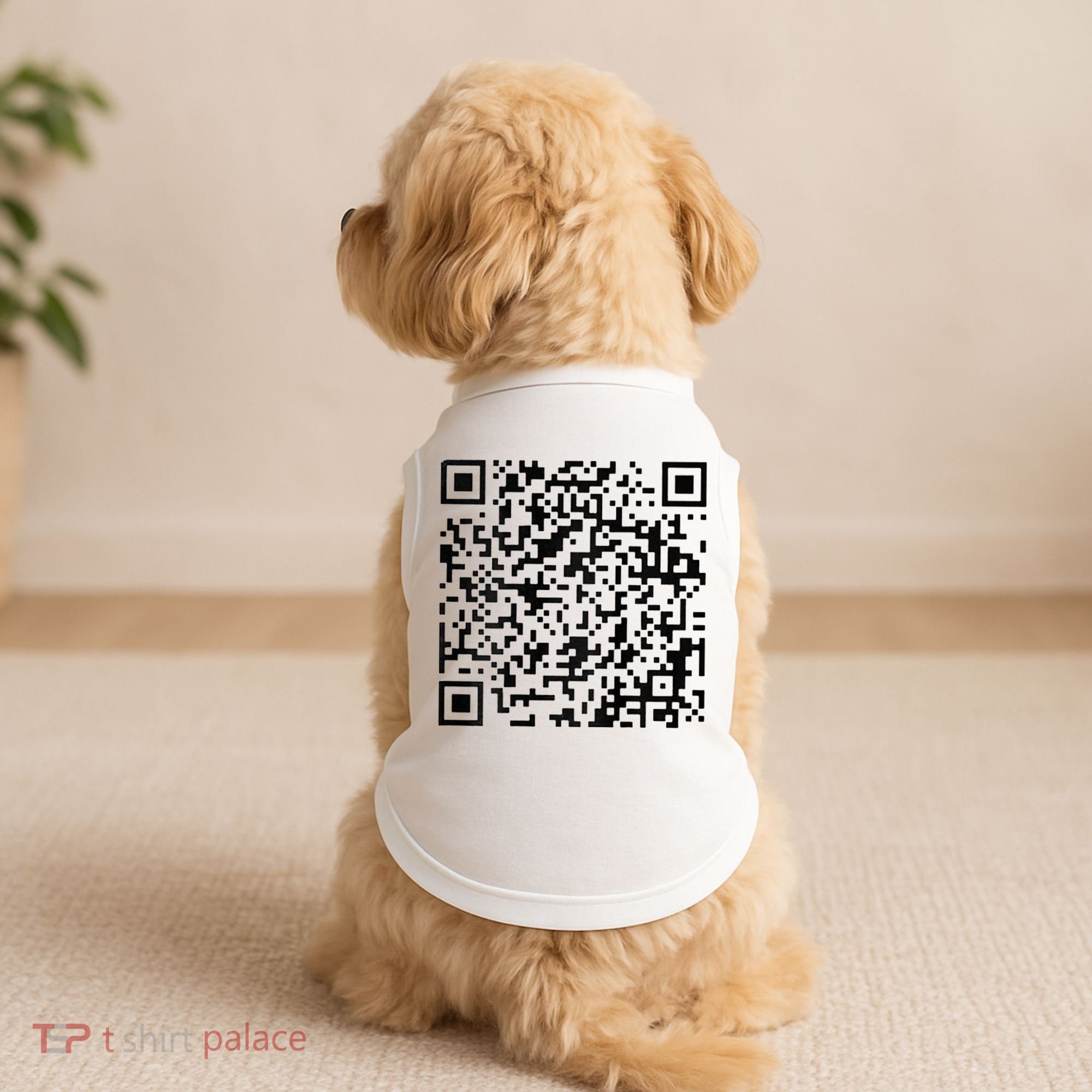 Funny Qr President Trump 4547 Trump Dancing Code Doggie Tank