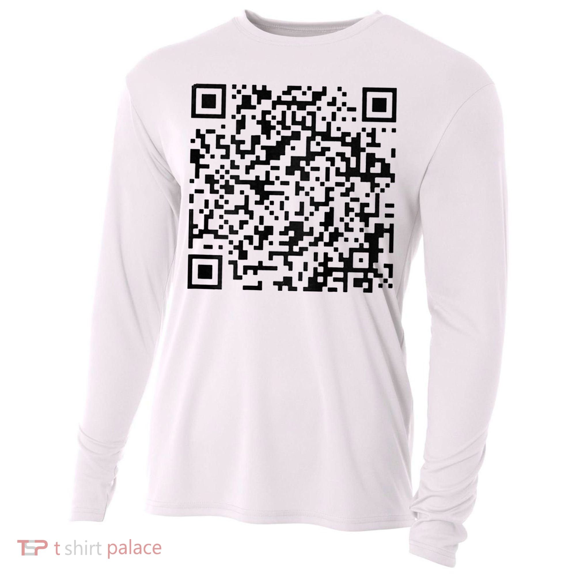 Funny Qr President Trump 4547 Trump Dancing Code Cooling Performance Long Sleeve Crew