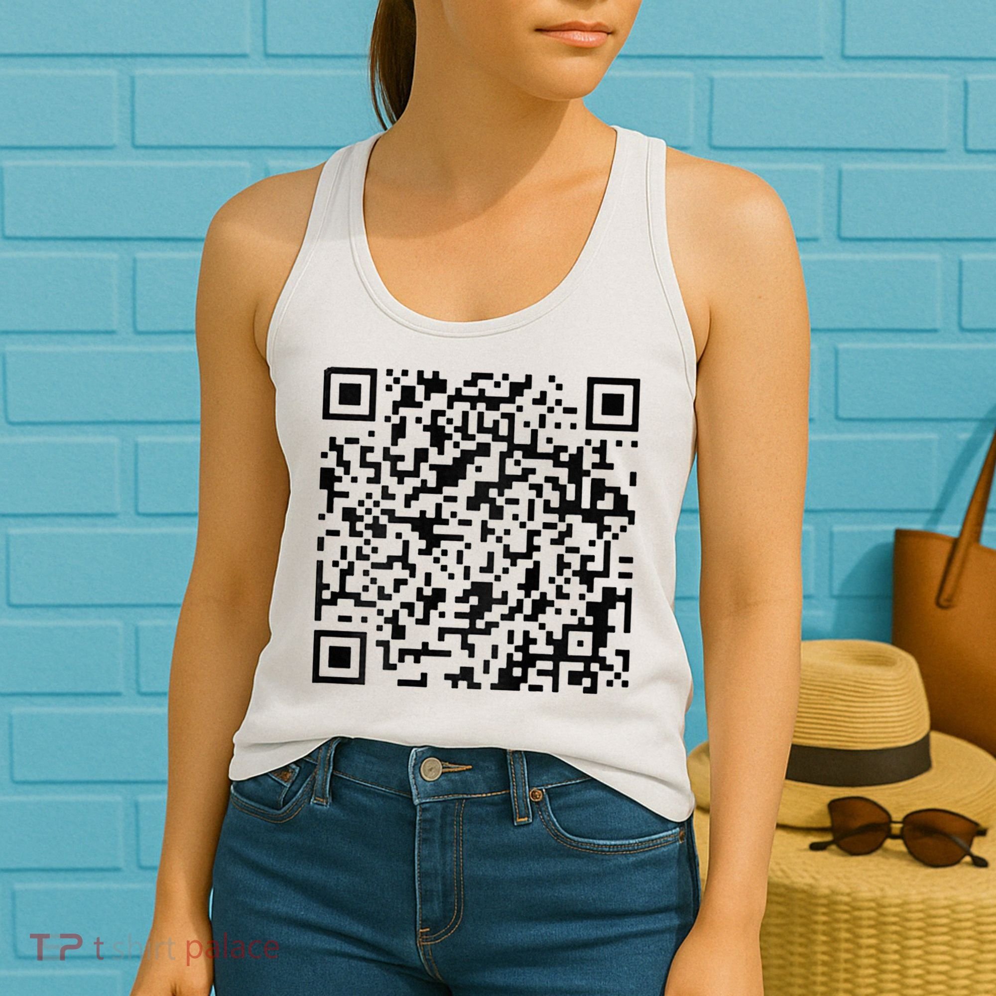 Funny Qr President Trump 4547 Trump Dancing Code Women's Tank Top
