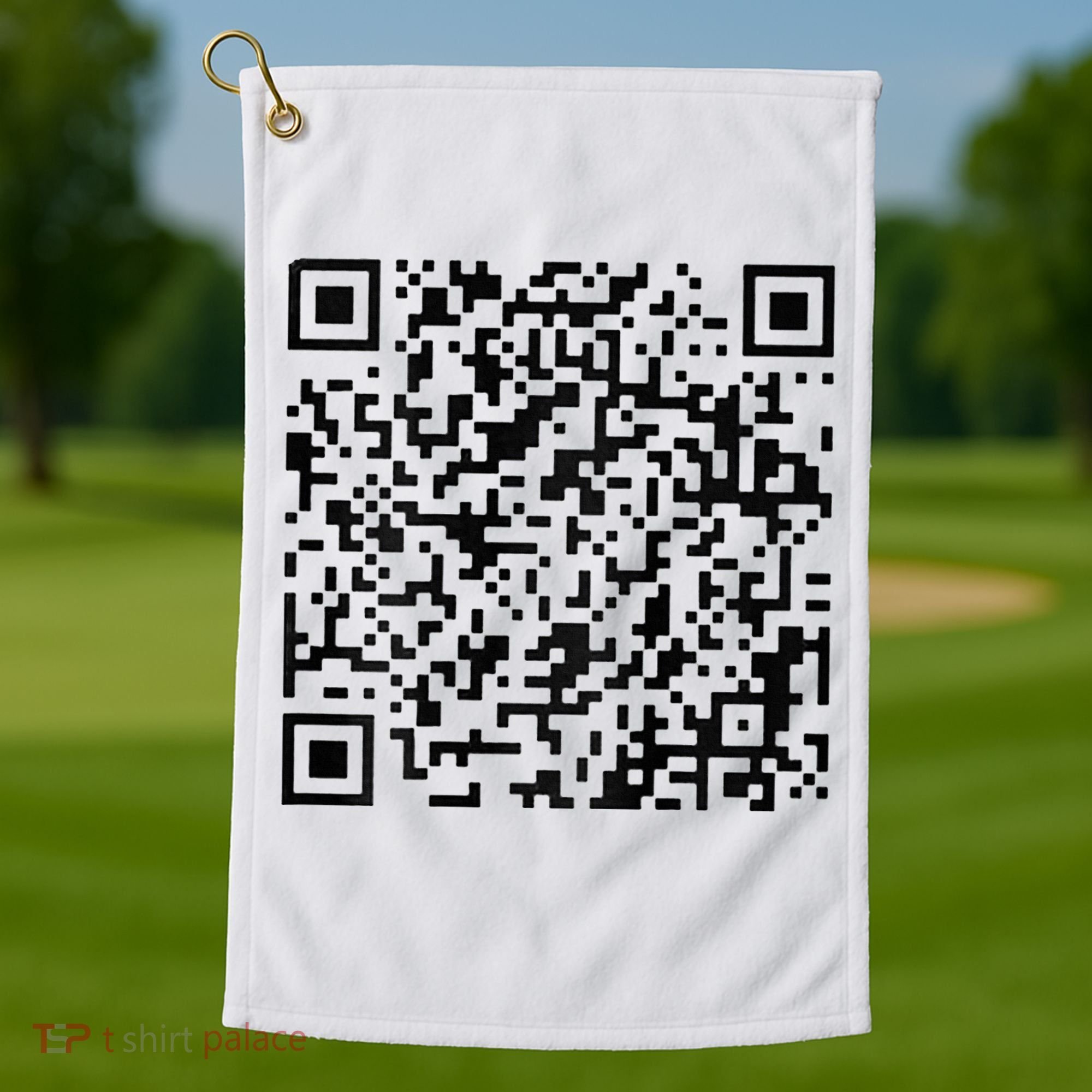 Funny Qr President Trump 4547 Trump Dancing Code Golf Towel