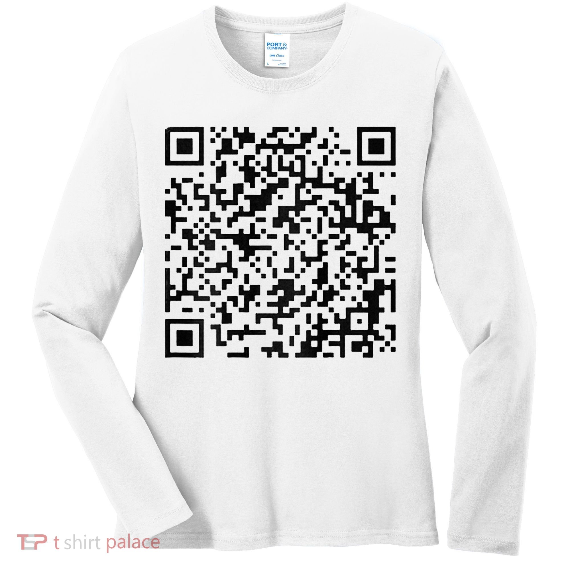 Funny Qr President Trump 4547 Trump Dancing Code Women's Long Sleeve Shirt