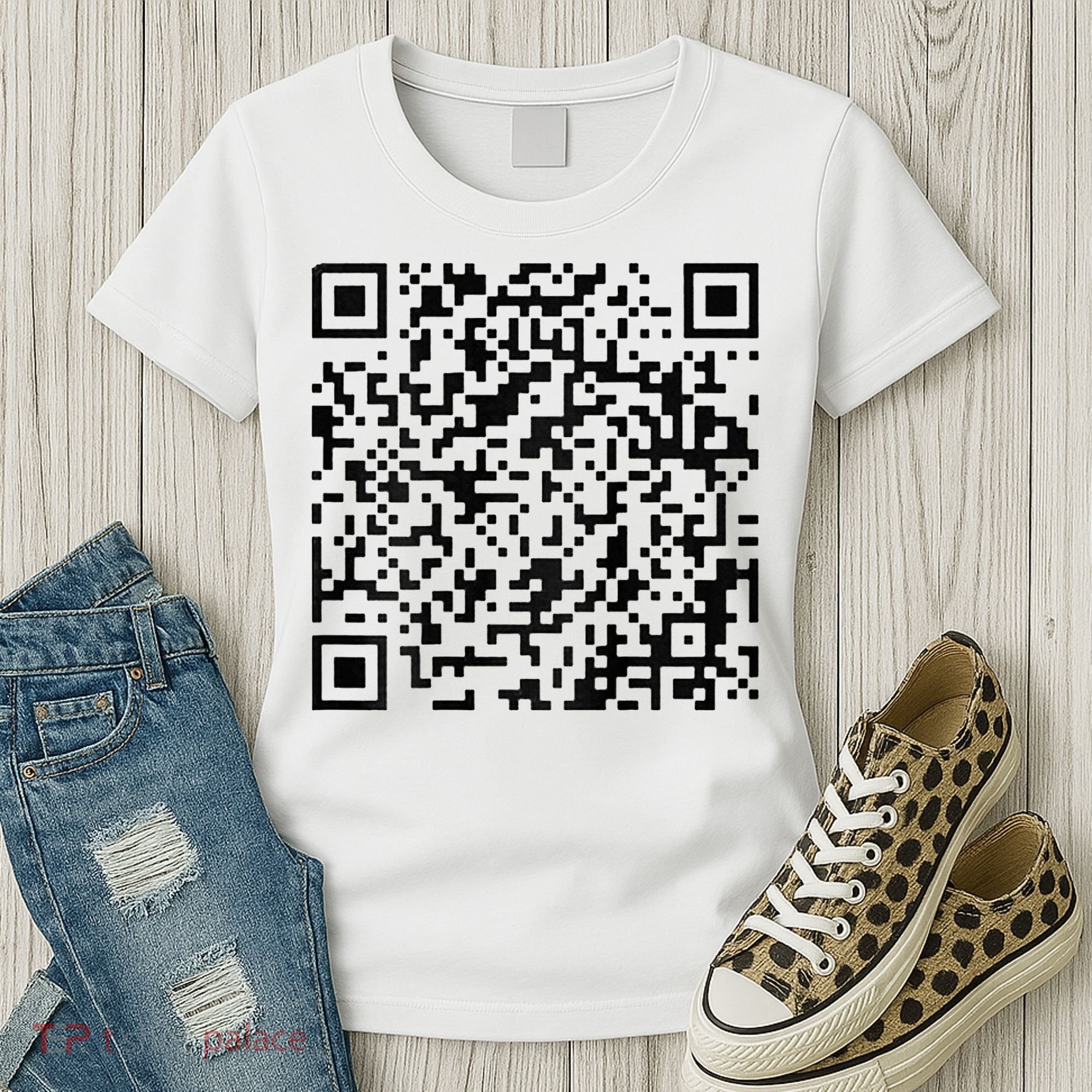 Funny Qr President Trump 4547 Trump Dancing Code Women's T-Shirt