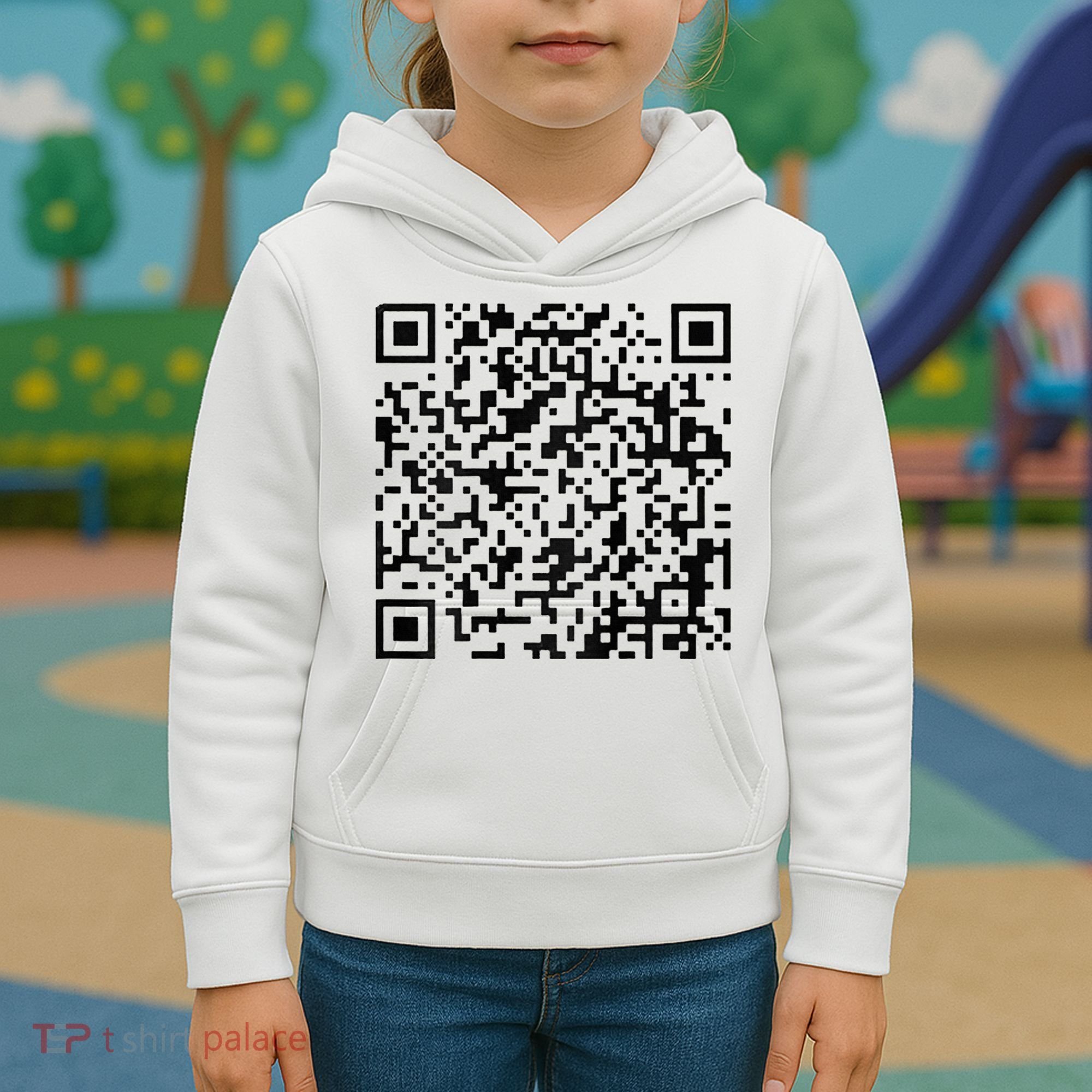Funny Qr President Trump 4547 Trump Dancing Code Kids Hoodie