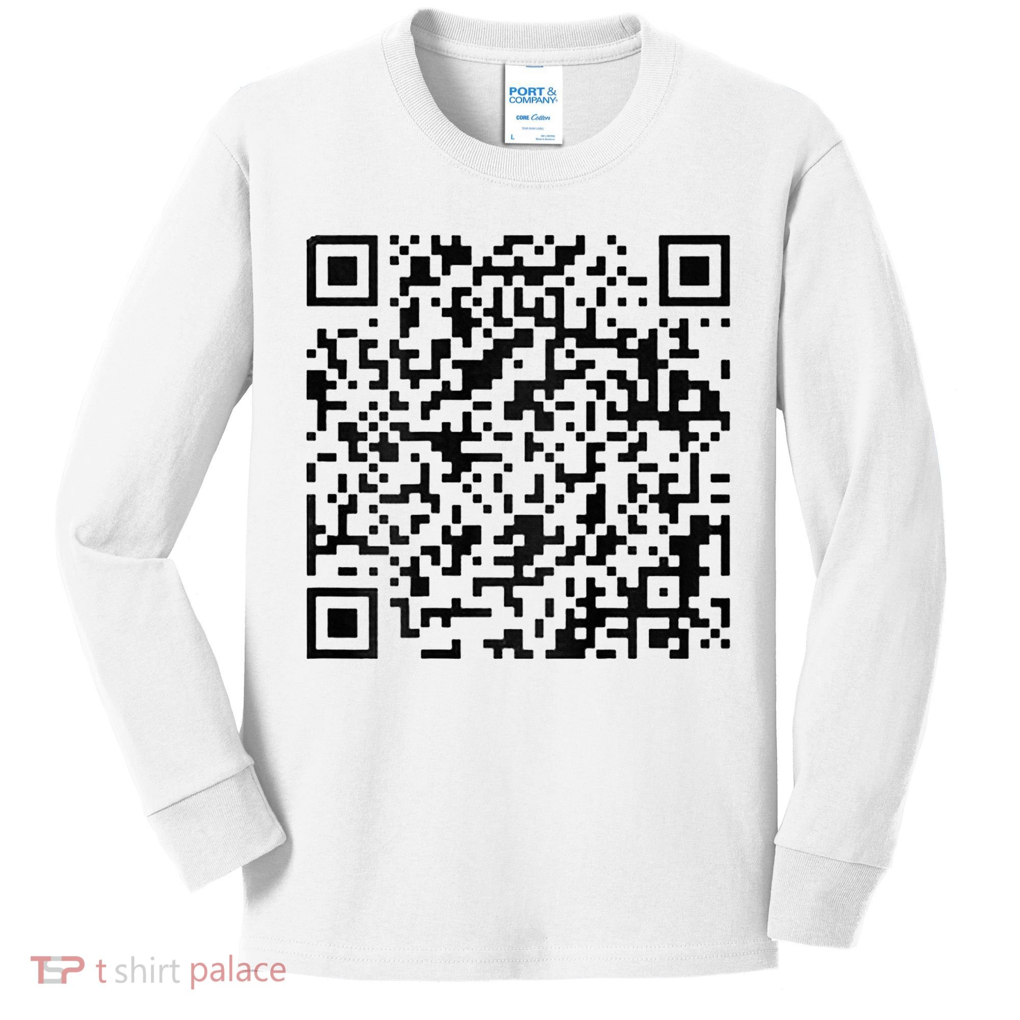 Funny Qr President Trump 4547 Trump Dancing Code Kids Long Sleeve Shirt