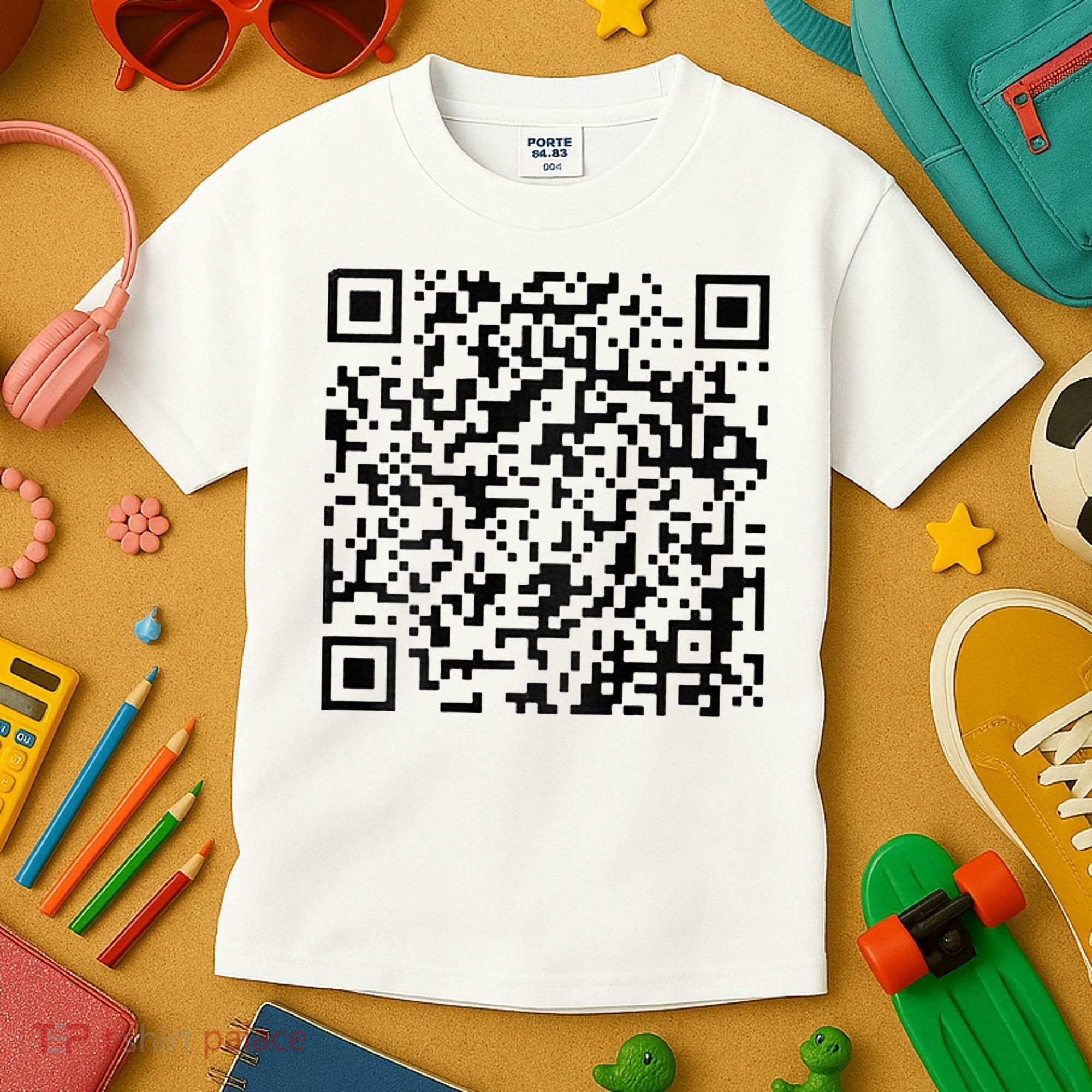 Funny Qr President Trump 4547 Trump Dancing Code Kids T-Shirt