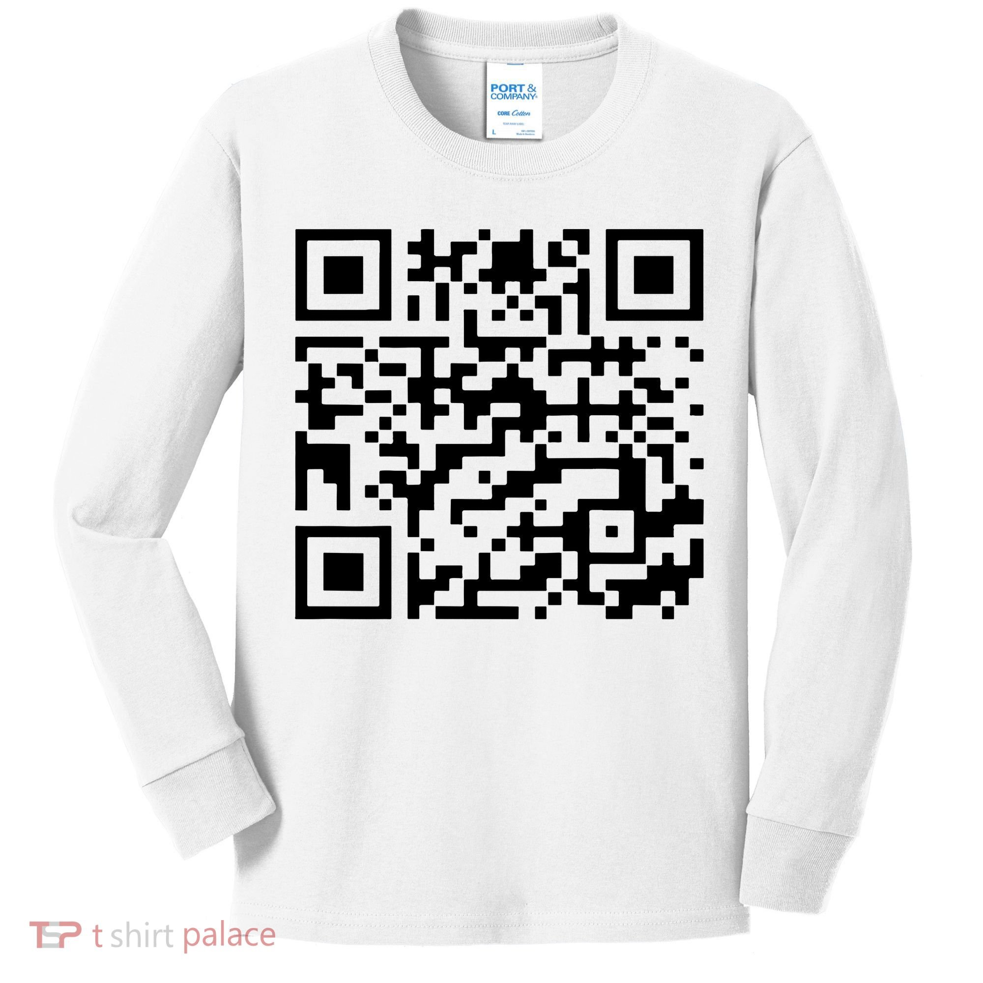 Funny Qr President Trump 45/47 Trump Dancing Code Kids Long Sleeve Shirt