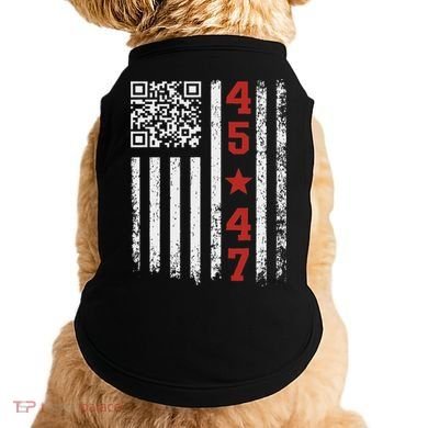 Funny Qr President Trump Dance Code Doggie Tank