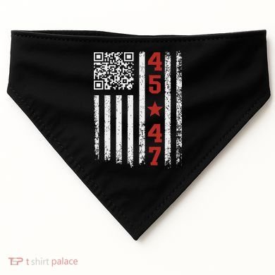 Funny Qr President Trump Dance Code USA-Made Doggie Bandana