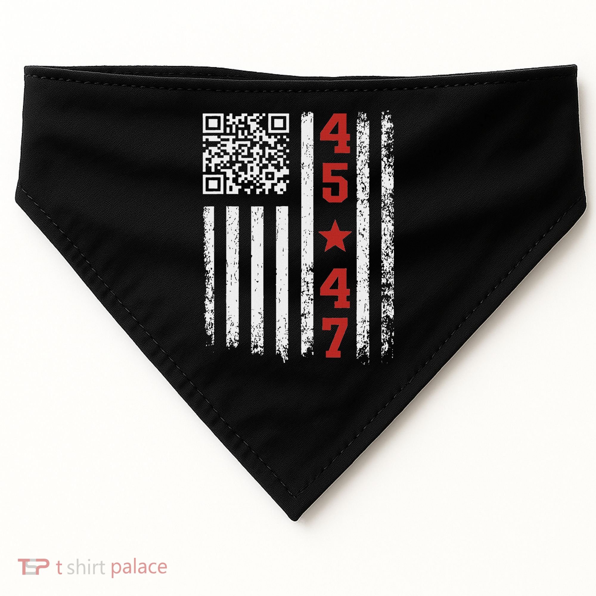 Funny Qr President Trump Dance Code USA-Made Doggie Bandana
