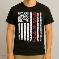 Funny Qr President Trump Dance Code T-Shirt thumb 3