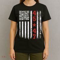 Funny Qr President Trump Dance Code T-Shirt thumb 4