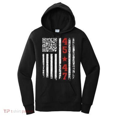Funny Qr President Trump Dance Code Women's Hoodie