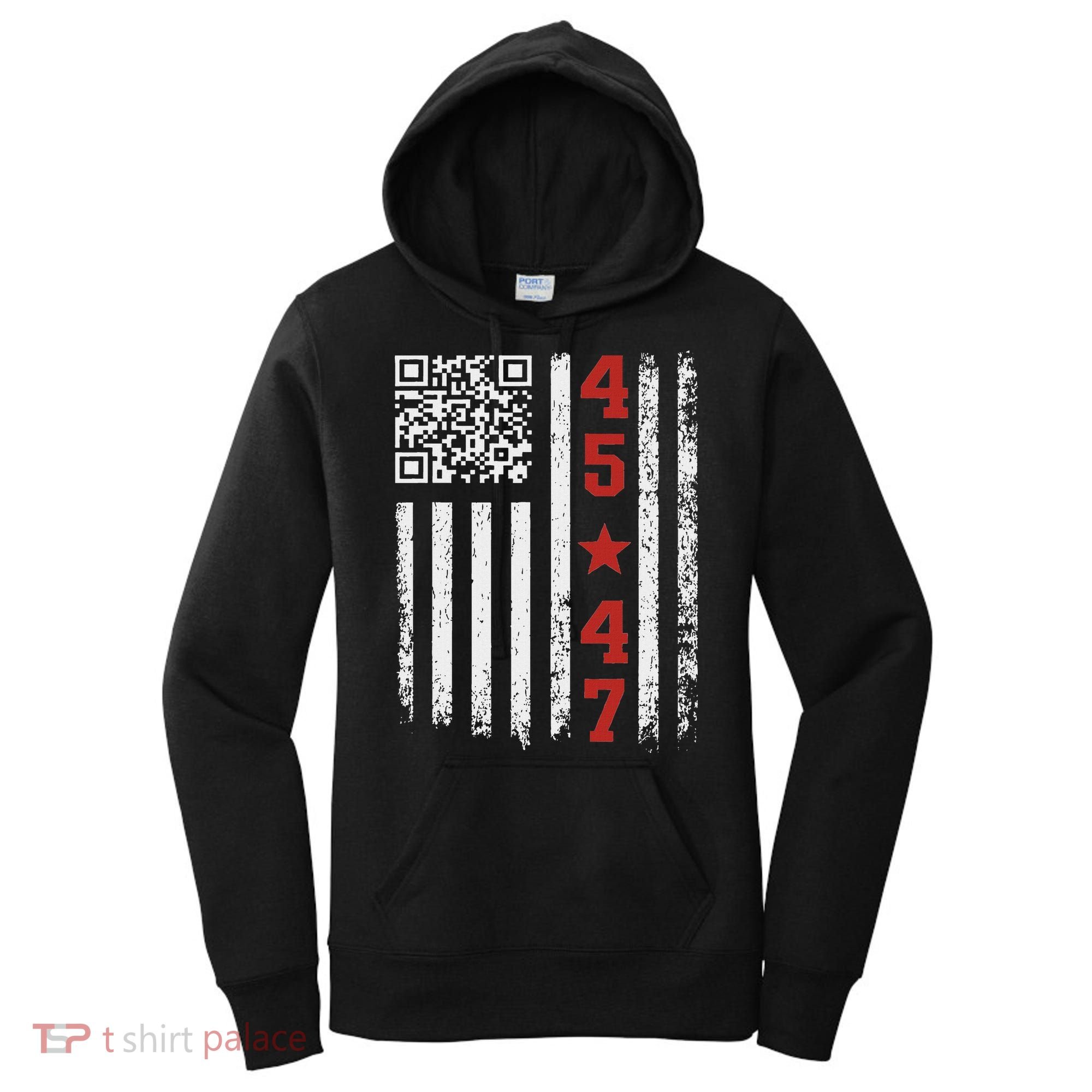 Funny Qr President Trump Dance Code Women's Hoodie