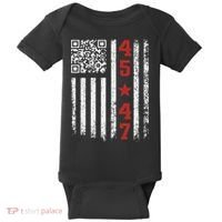 Funny Qr President Trump Dance Code Baby Bodysuit thumb 0