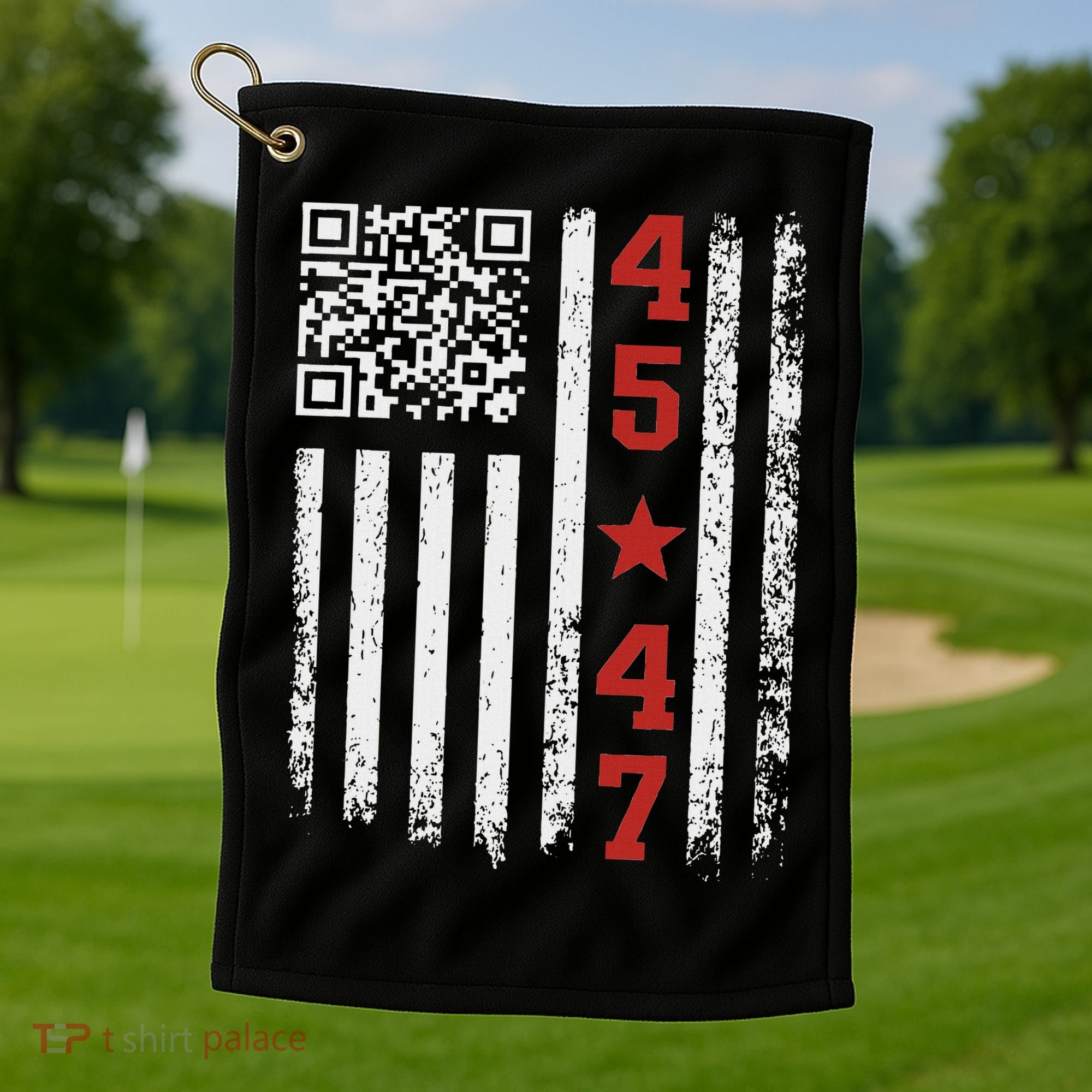 Funny Qr President Trump Dance Code Golf Towel