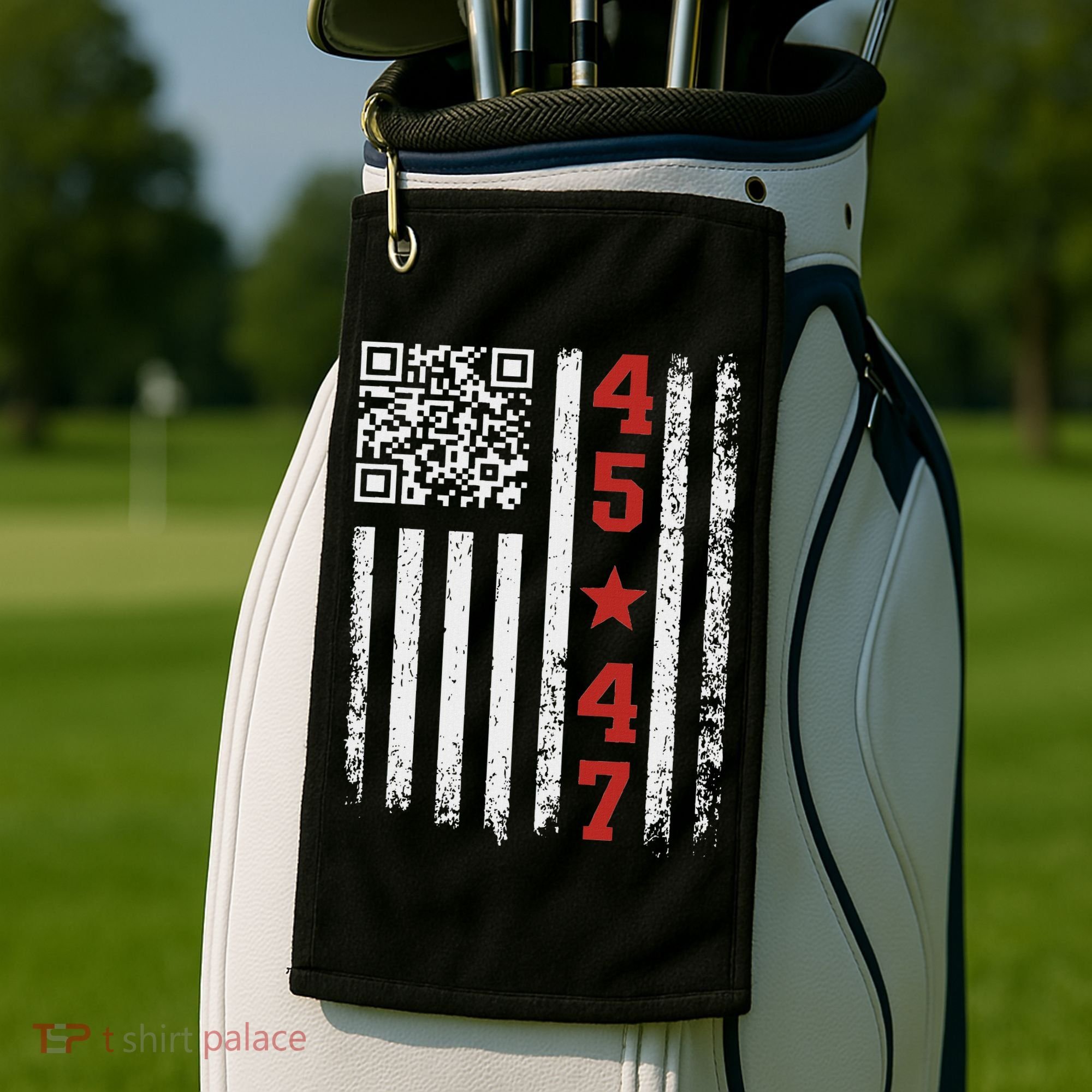 Funny Qr President Trump Dance Code Golf Towel