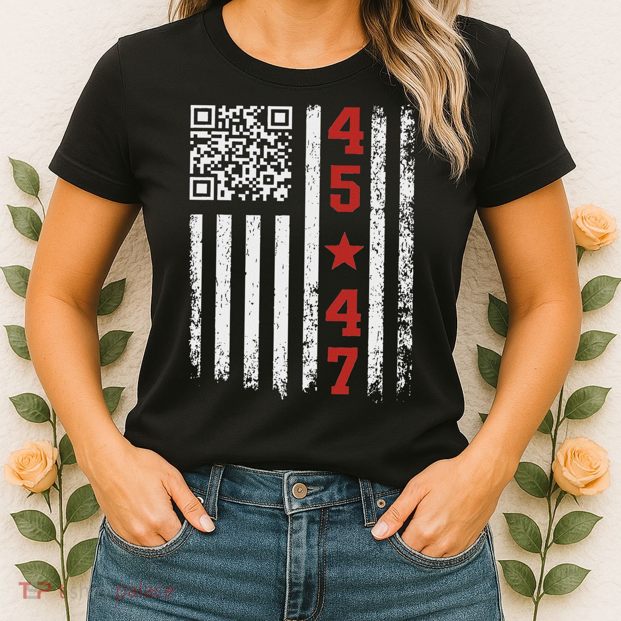 Funny Qr President Trump Dance Code Women's T-Shirt