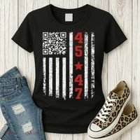 Funny Qr President Trump Dance Code Women's T-Shirt thumb 3