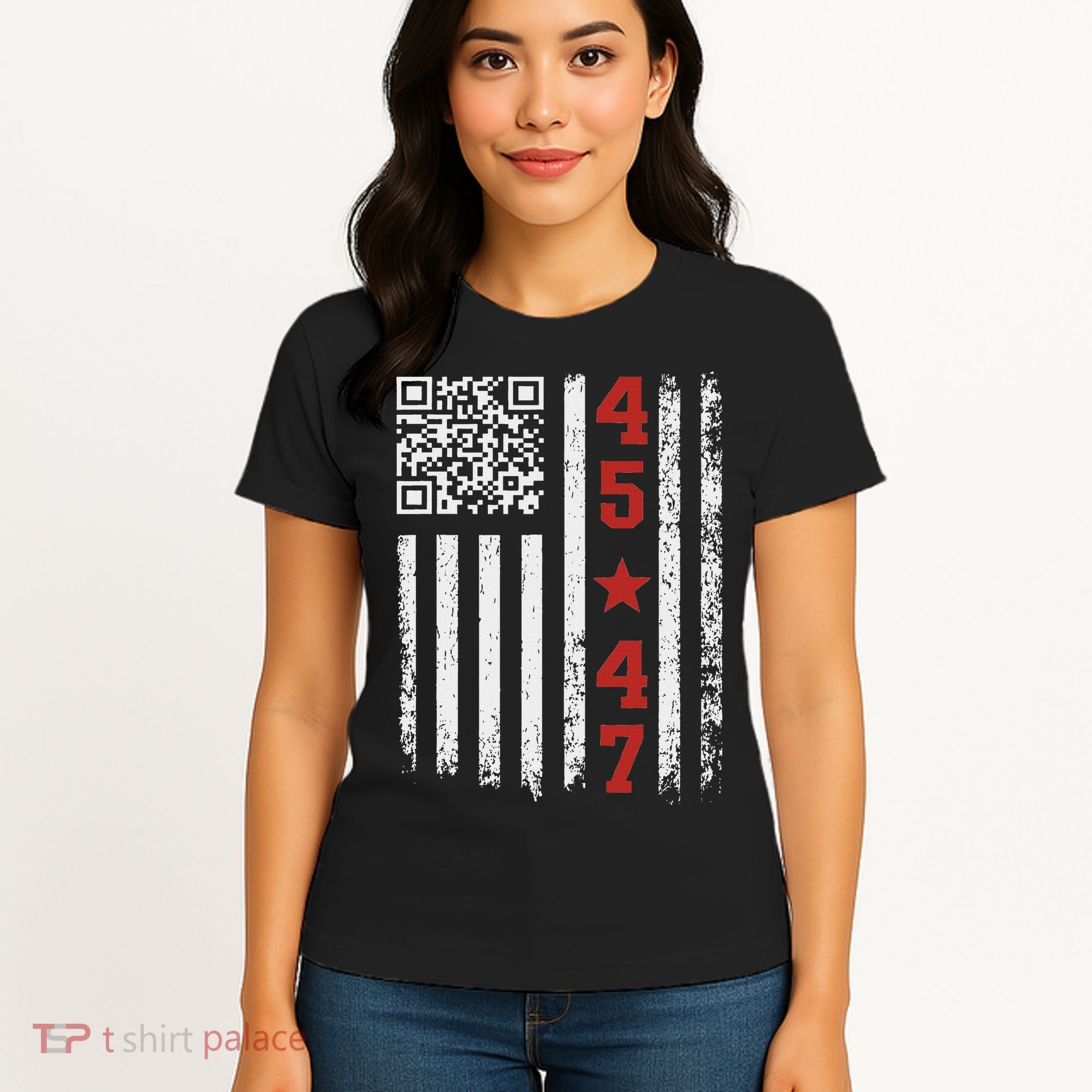 Funny Qr President Trump Dance Code Women's T-Shirt