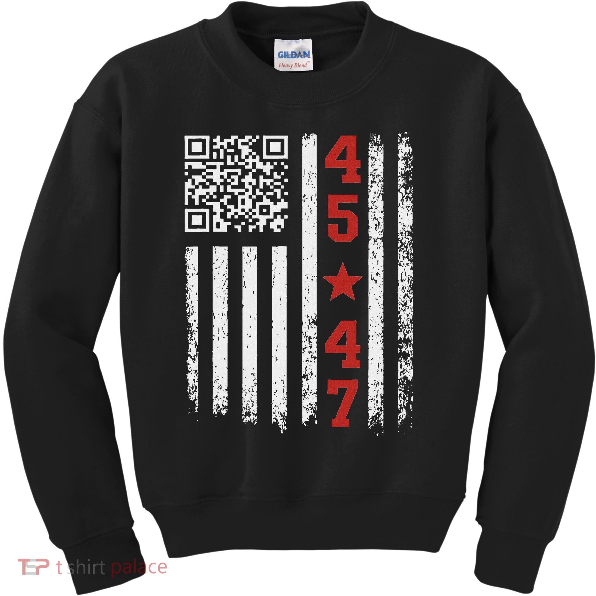 Funny Qr President Trump Dance Code Kids Sweatshirt