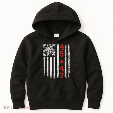 Funny Qr President Trump Dance Code Kids Hoodie