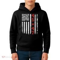 Funny Qr President Trump Dance Code Kids Hoodie thumb 4