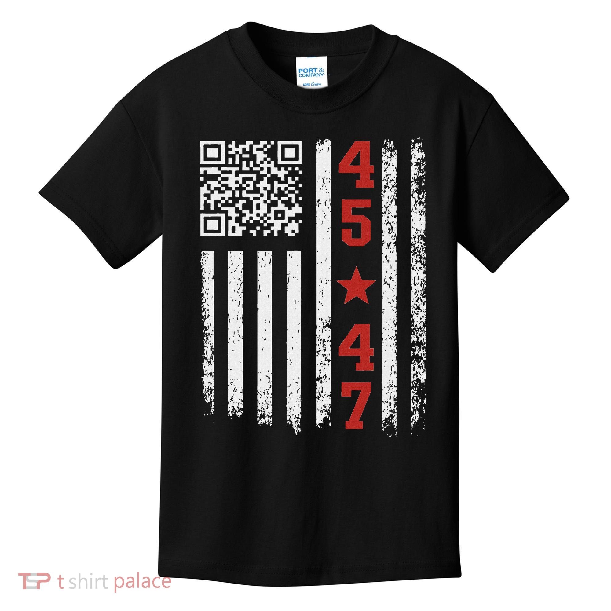 Funny Qr President Trump Dance Code Kids T-Shirt