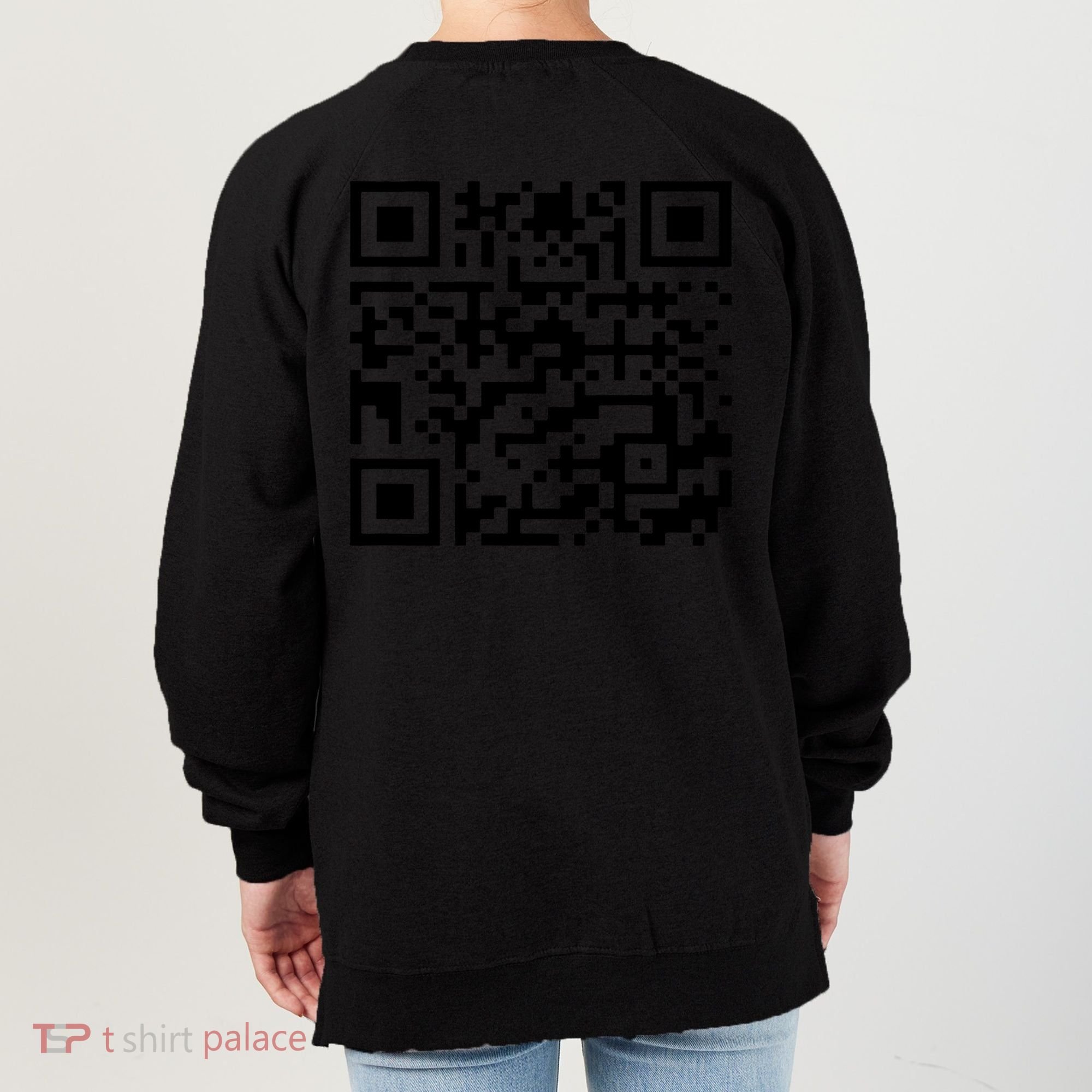 Funny Qr President Trump 45/47 Trump Dancing Code (Back) Women's Sweatshirt