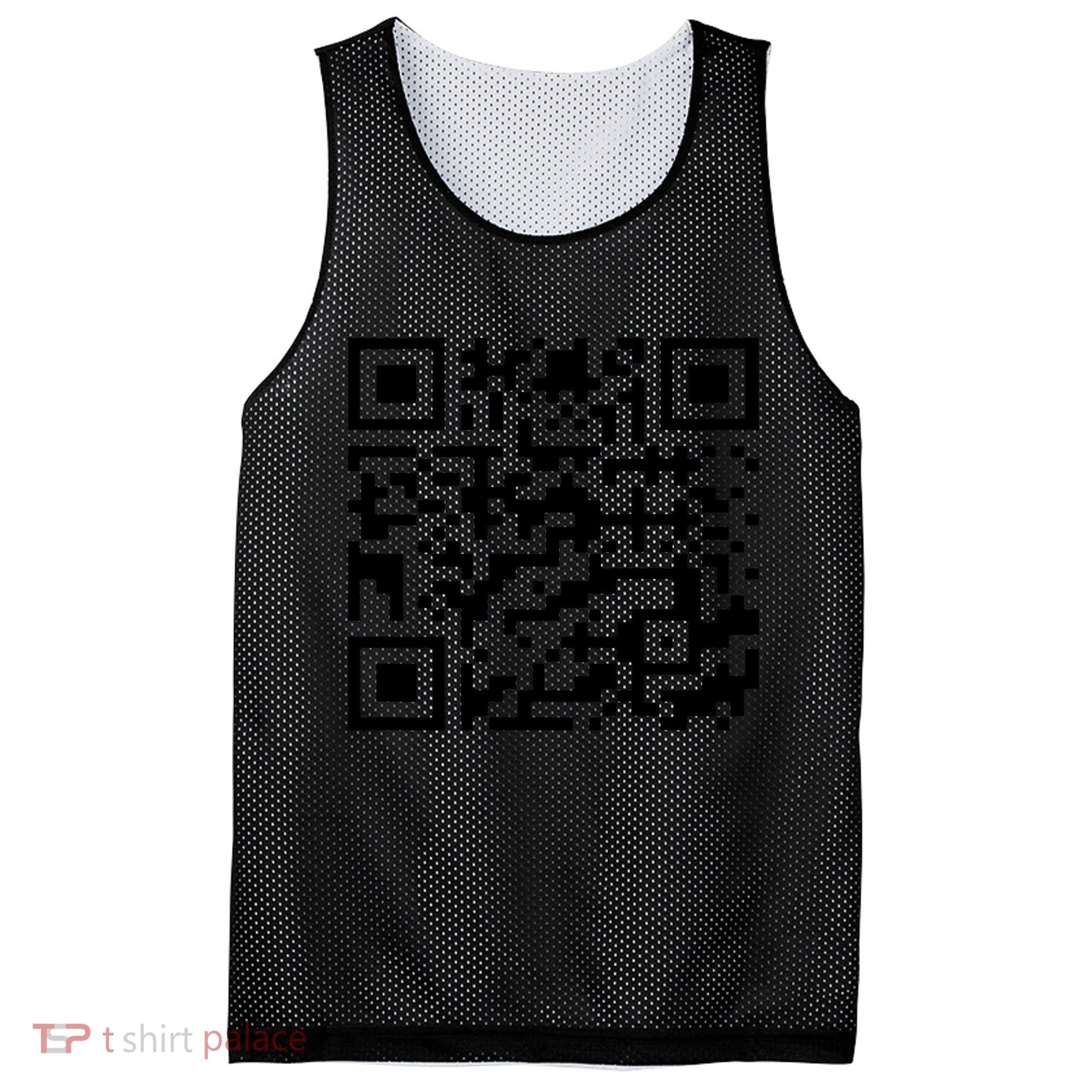 Funny Qr President Trump 45/47 Trump Dancing Code (Back) Mesh Reversible Basketball Jersey Tank