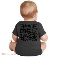 Funny Qr President Trump 45/47 Trump Dancing Code (Back) Baby Bodysuit thumb 0
